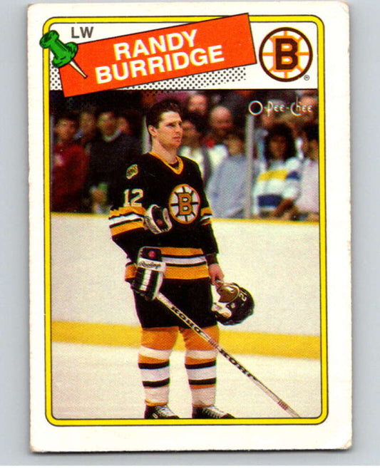 1988-89 O-Pee-Chee #33 Randy Burridge  Boston Bruins  V53358 Image 1