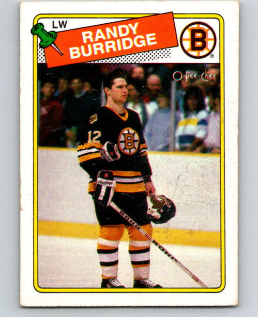 1988-89 O-Pee-Chee #33 Randy Burridge  Boston Bruins  V53359 Image 1