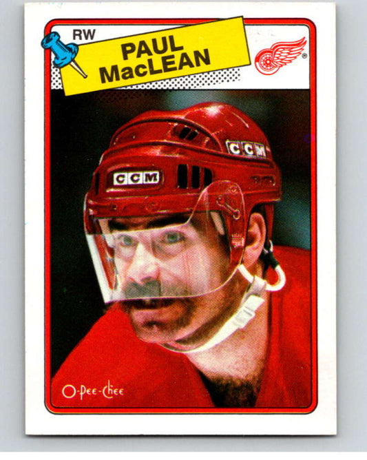 1988-89 O-Pee-Chee #38 Paul MacLean  Detroit Red Wings  V53364 Image 1