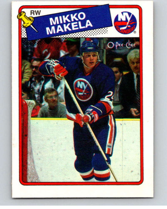 1988-89 O-Pee-Chee #44 Mikko Makela  RC Rookie Islanders  V53373 Image 1