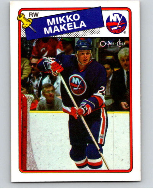 1988-89 O-Pee-Chee #44 Mikko Makela  RC Rookie Islanders  V53375 Image 1