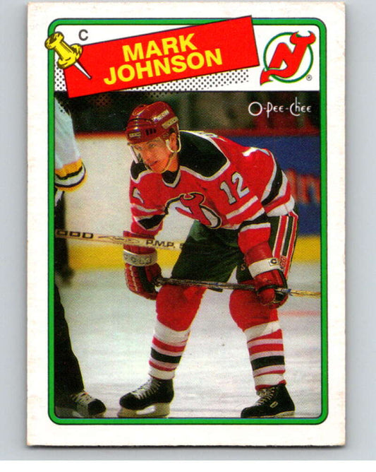 1988-89 O-Pee-Chee #45 Mark Johnson  New Jersey Devils  V53376 Image 1
