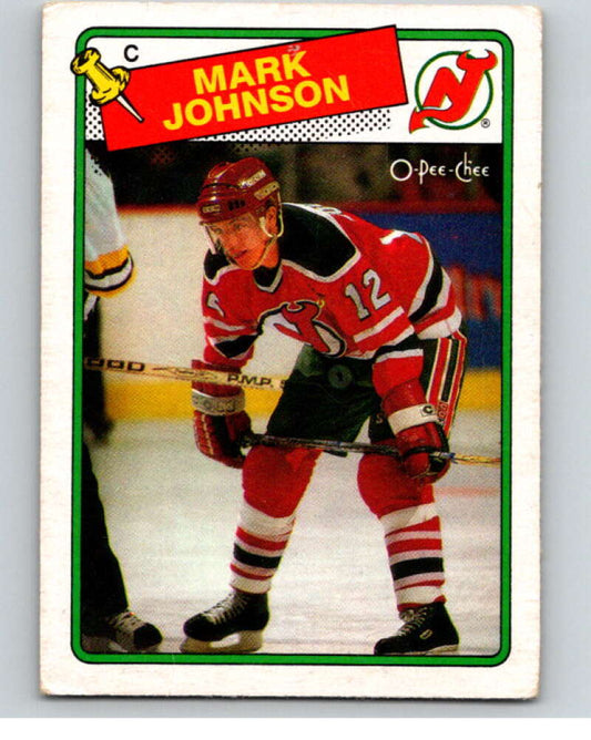1988-89 O-Pee-Chee #45 Mark Johnson  New Jersey Devils  V53377 Image 1