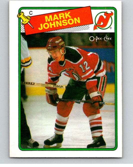 1988-89 O-Pee-Chee #45 Mark Johnson  New Jersey Devils  V53378 Image 1