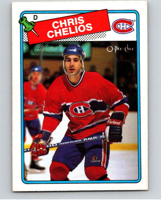 1988-89 O-Pee-Chee #49 Chris Chelios  Montreal Canadiens  V53386 Image 1