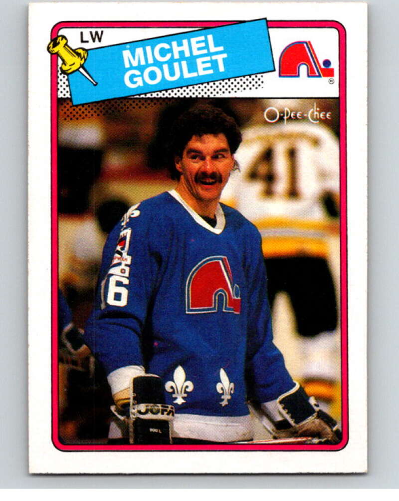 1988-89 O-Pee-Chee #54 Michel Goulet  Quebec Nordiques  V53395 Image 1
