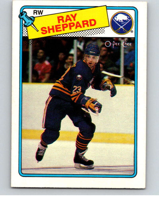 1988-89 O-Pee-Chee #55 Ray Sheppard  RC Rookie Buffalo Sabres  V53397 Image 1