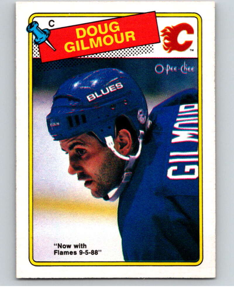 1988-89 O-Pee-Chee #56 Doug Gilmour  Calgary Flames  V53398 Image 1