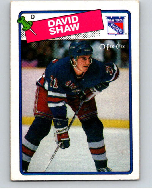 1988-89 O-Pee-Chee #57 David Shaw  New York Rangers  V53404 Image 1