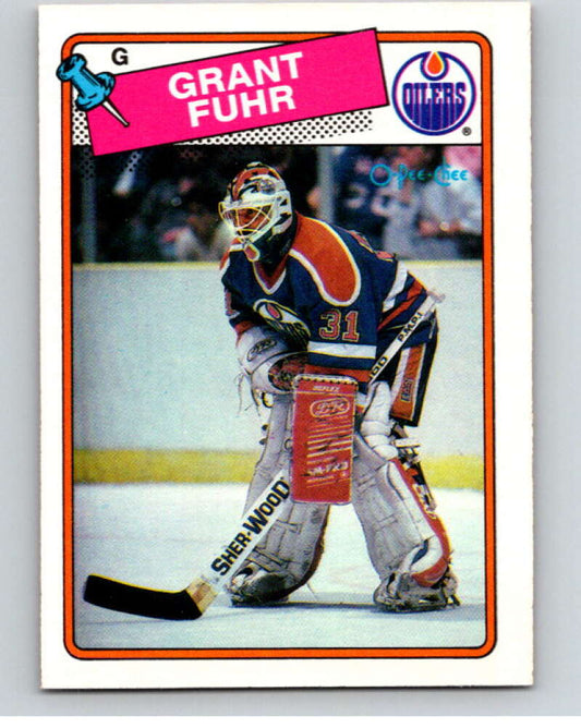 1988-89 O-Pee-Chee #59 Grant Fuhr  Edmonton Oilers  V53407 Image 1