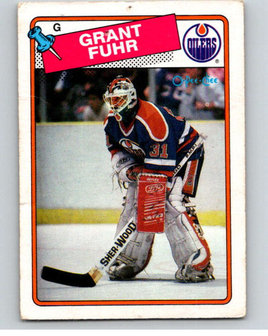 1988-89 O-Pee-Chee #59 Grant Fuhr  Edmonton Oilers  V53408 Image 1