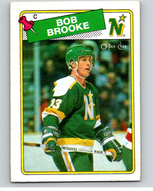 1988-89 O-Pee-Chee #61 Bob Brooke  Minnesota North Stars  V53411 Image 1