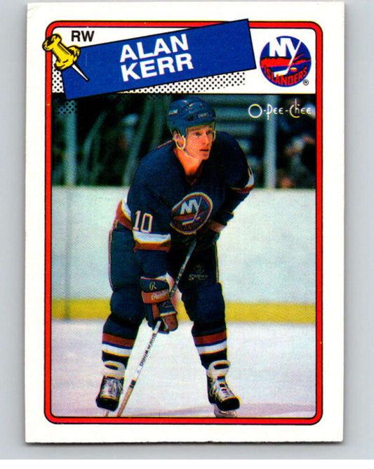 1988-89 O-Pee-Chee #63 Alan Kerr  RC Rookie New York Islanders  V53415 Image 1