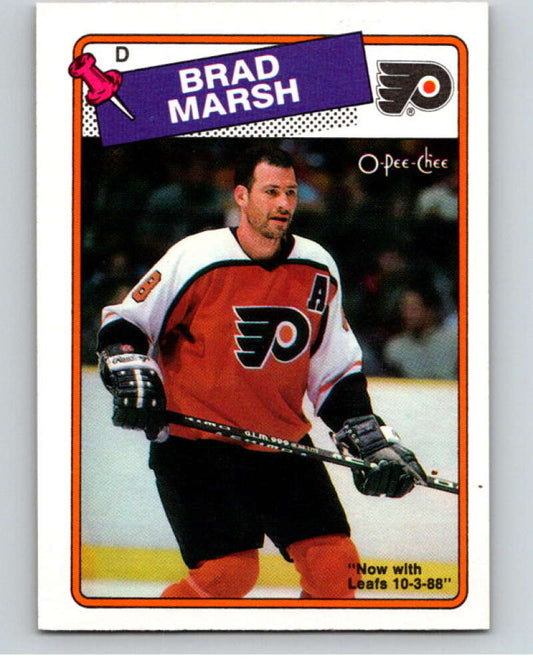 1988-89 O-Pee-Chee #64 Brad Marsh  Philadelphia Flyers  V53417 Image 1