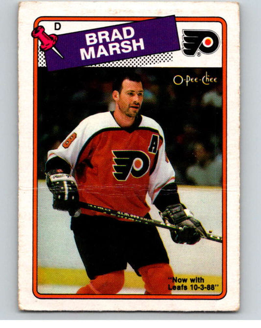 1988-89 O-Pee-Chee #64 Brad Marsh  Philadelphia Flyers  V53418 Image 1