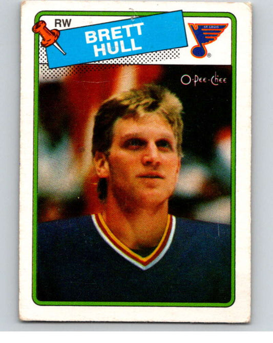 1988-89 O-Pee-Chee #66 Brett Hull  RC Rookie St. Louis Blues  V53419 Image 1