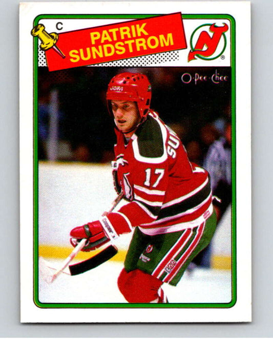 1988-89 O-Pee-Chee #67 Patrik Sundstrom  New Jersey Devils  V53420 Image 1