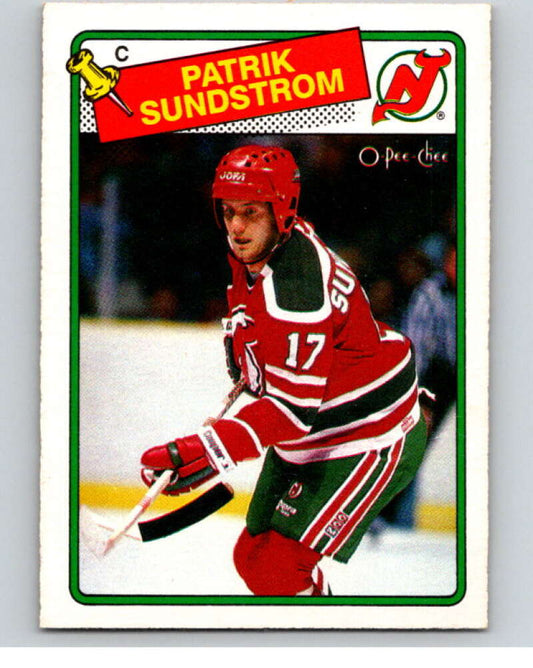 1988-89 O-Pee-Chee #67 Patrik Sundstrom  New Jersey Devils  V53421 Image 1