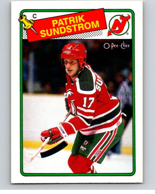 1988-89 O-Pee-Chee #67 Patrik Sundstrom  New Jersey Devils  V53422 Image 1