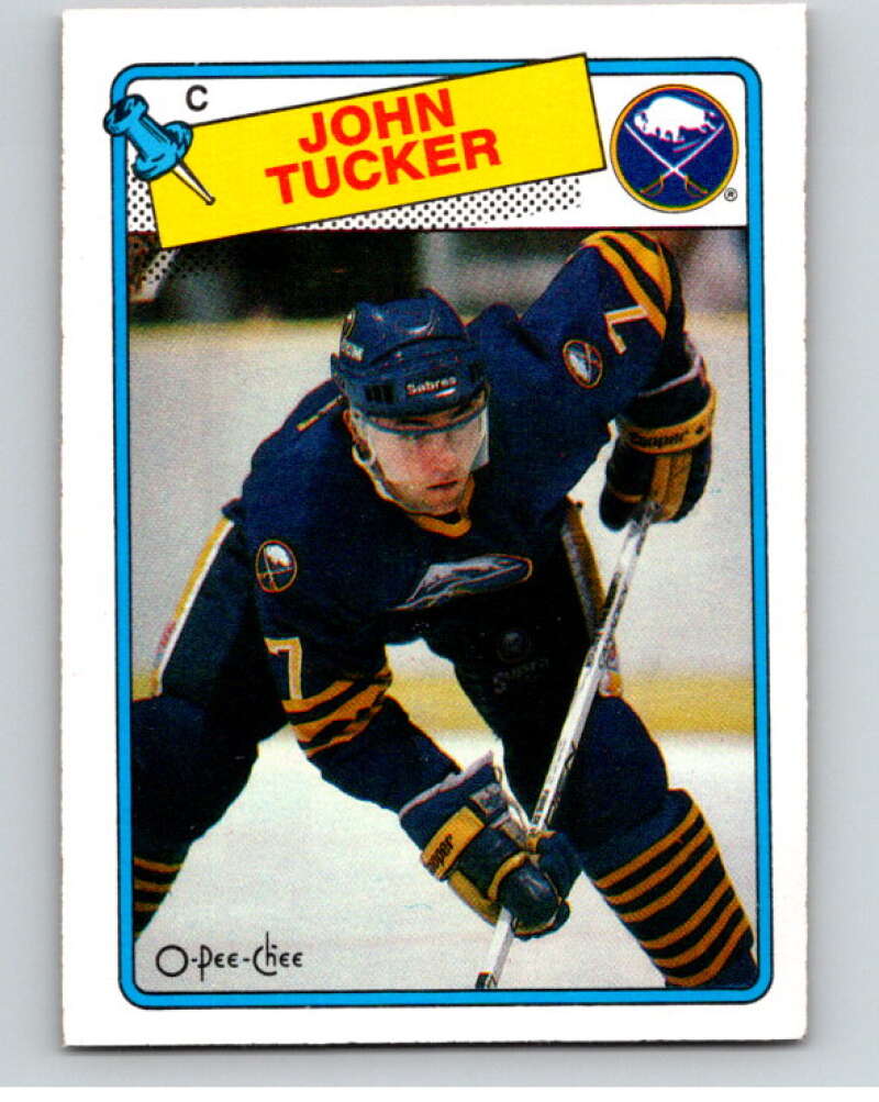 1988-89 O-Pee-Chee #74 John Tucker  Buffalo Sabres  V53433 Image 1