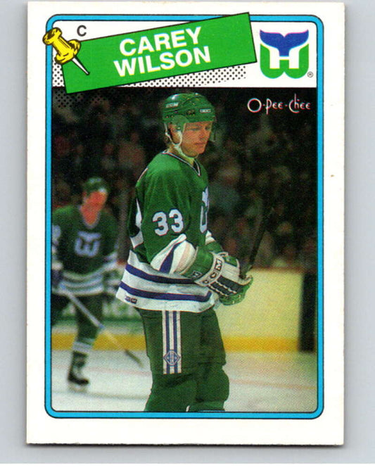 1988-89 O-Pee-Chee #75 Carey Wilson  Hartford Whalers  V53436 Image 1