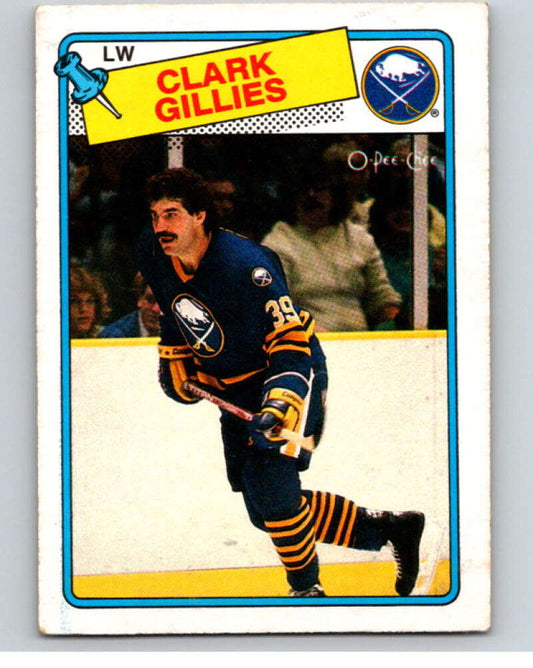 1988-89 O-Pee-Chee #80 Clark Gillies  Buffalo Sabres  V53445 Image 1