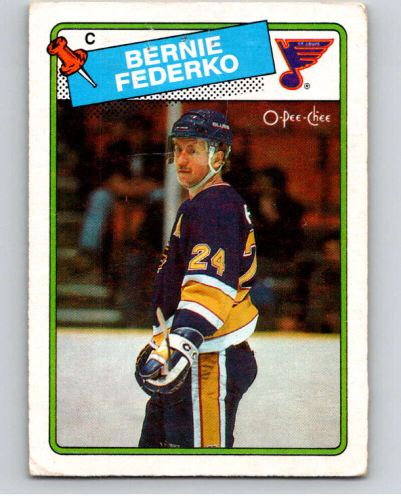 1988-89 O-Pee-Chee #81 Bernie Federko  St. Louis Blues  V53448 Image 1