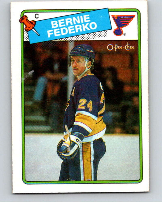 1988-89 O-Pee-Chee #81 Bernie Federko  St. Louis Blues  V53451 Image 1