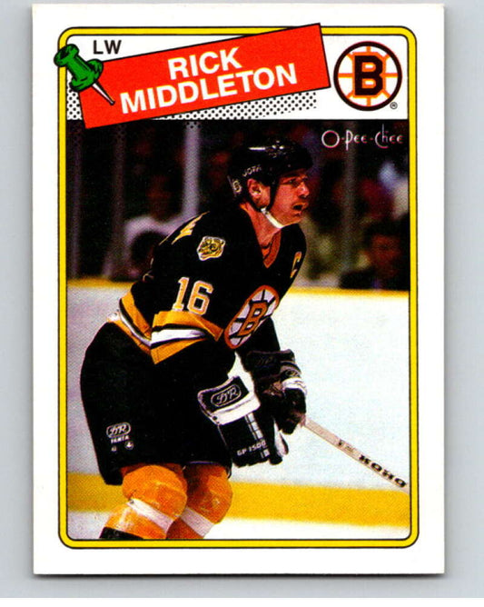 1988-89 O-Pee-Chee #87 Rick Middleton  Boston Bruins  V53460 Image 1