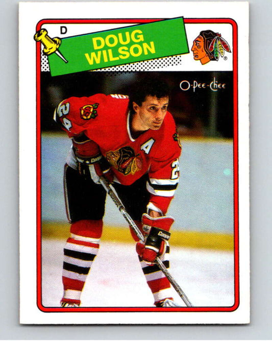 1988-89 O-Pee-Chee #89 Doug Wilson  Chicago Blackhawks  V53466 Image 1