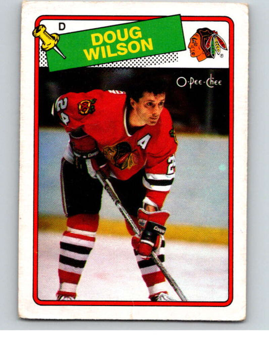 1988-89 O-Pee-Chee #89 Doug Wilson  Chicago Blackhawks  V53467 Image 1