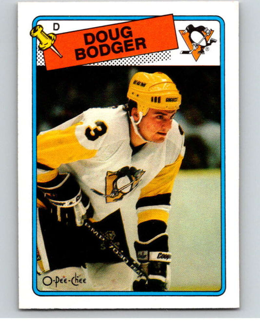 1988-89 O-Pee-Chee #96 Doug Bodger  Pittsburgh Penguins  V53478 Image 1