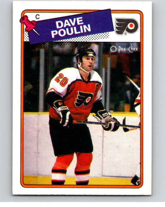 1988-89 O-Pee-Chee #100 Dave Poulin  Philadelphia Flyers  V53485 Image 1
