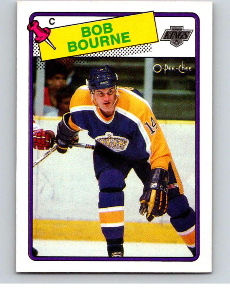 1988-89 O-Pee-Chee #101 Bob Bourne  Los Angeles Kings  V53486 Image 1