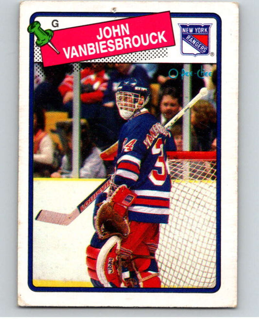 1988-89 O-Pee-Chee #102 John Vanbiesbrouck  New York Rangers  V53488 Image 1