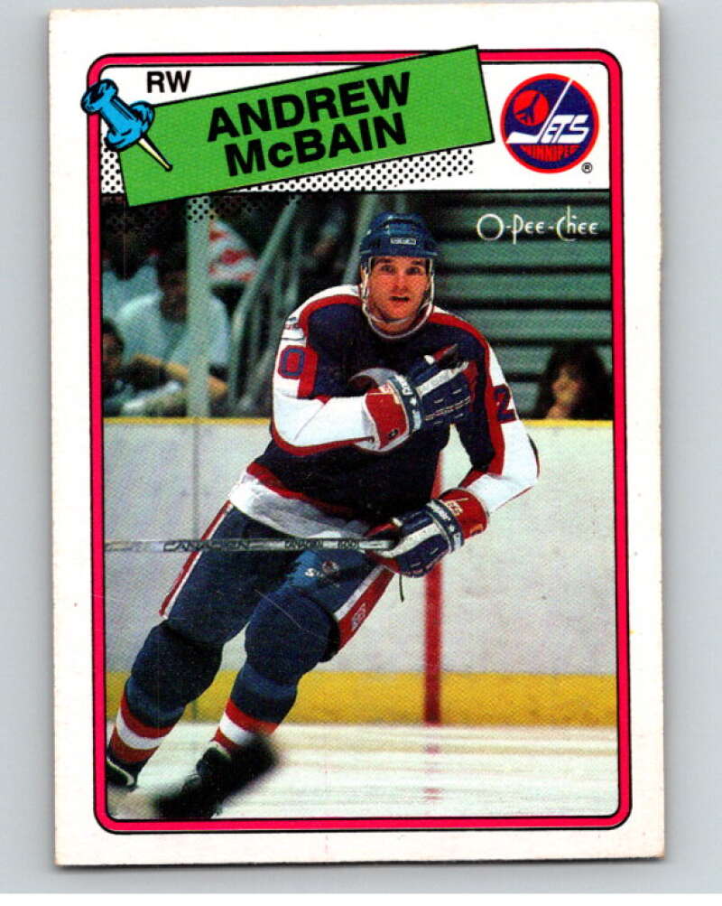 1988-89 O-Pee-Chee #105 Andrew McBain  Winnipeg Jets  V53494 Image 1