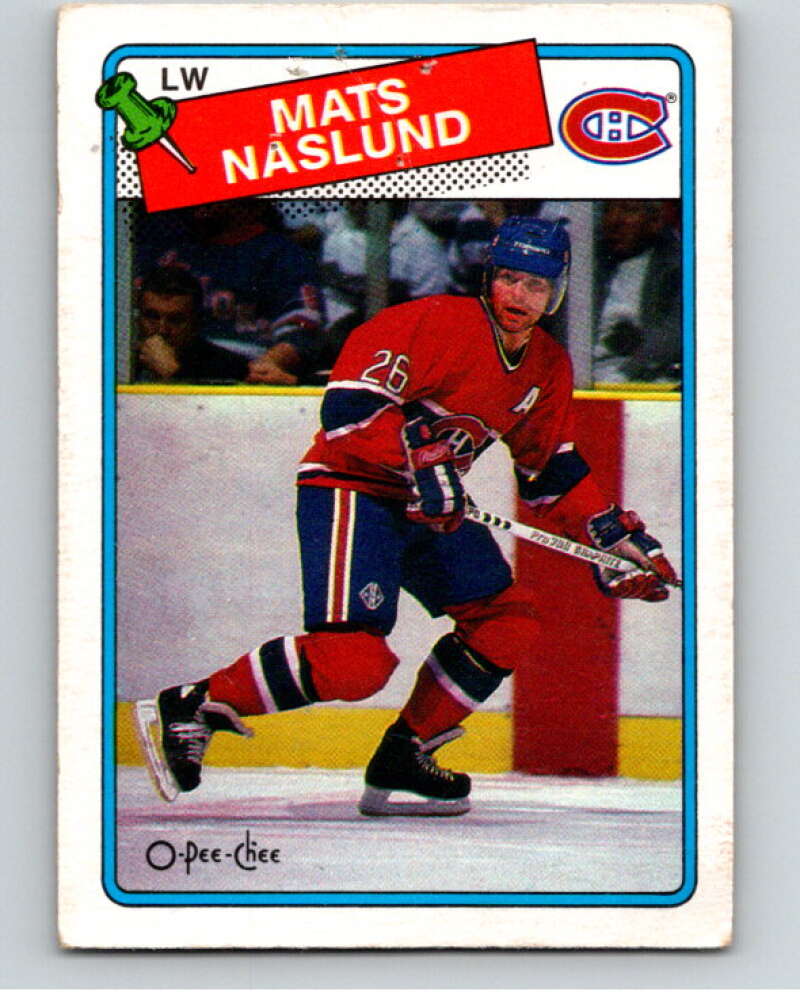 1988-89 O-Pee-Chee #156 Mats Naslund  Montreal Canadiens  V53575 Image 1