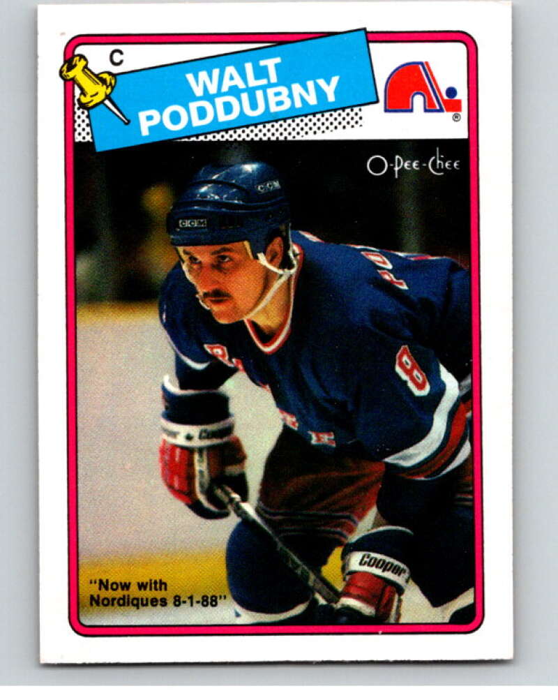 1988-89 O-Pee-Chee #170 Walt Poddubny  Quebec Nordiques  V53601 Image 1