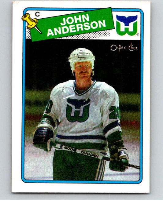 1988-89 O-Pee-Chee #190 John Anderson  Hartford Whalers  V53631 Image 1