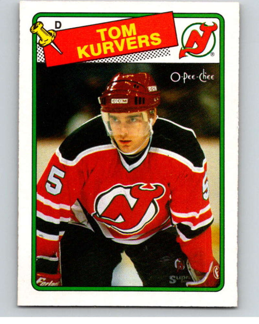 1988-89 O-Pee-Chee #222 Tom Kurvers  New Jersey Devils  V53697 Image 1