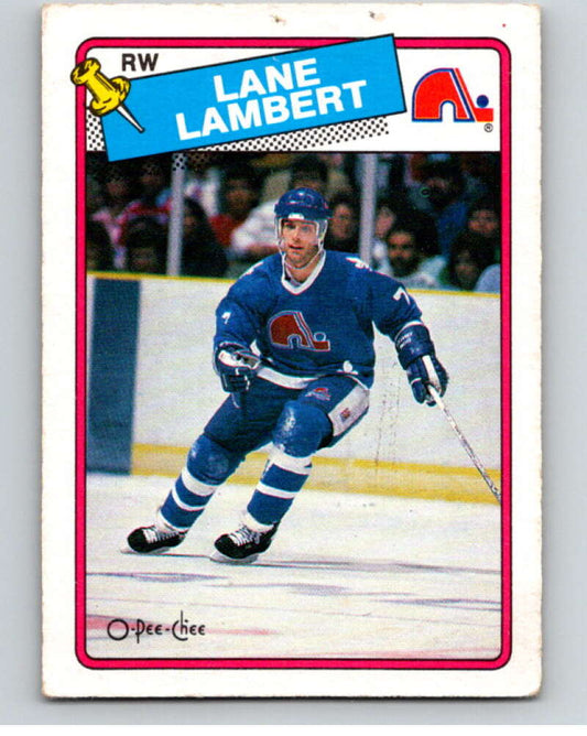 1988-89 O-Pee-Chee #224 Lane Lambert  Quebec Nordiques  V53702 Image 1