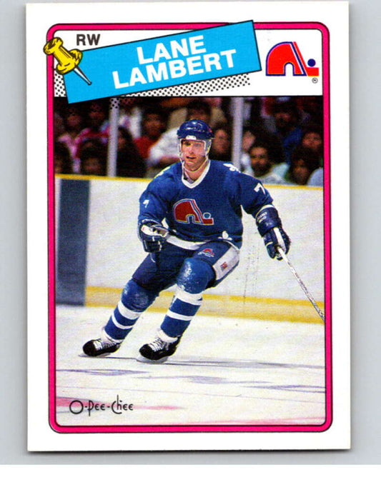 1988-89 O-Pee-Chee #224 Lane Lambert  Quebec Nordiques  V53704 Image 1