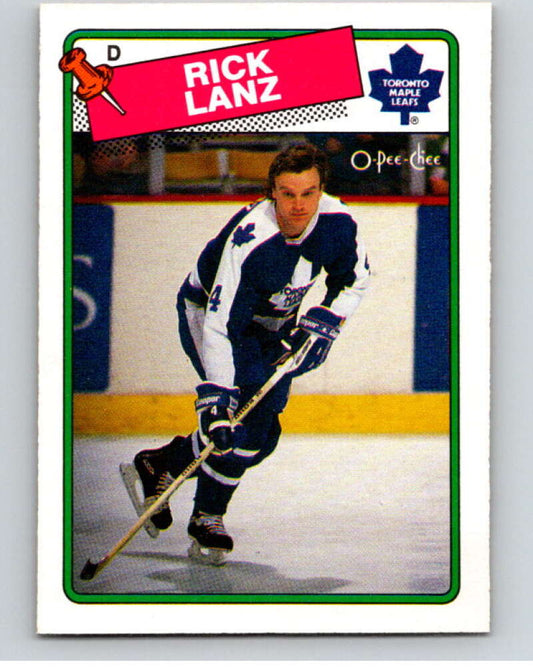1988-89 O-Pee-Chee #225 Rick Lanz  Toronto Maple Leafs  V53705 Image 1