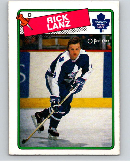 1988-89 O-Pee-Chee #225 Rick Lanz  Toronto Maple Leafs  V53706 Image 1