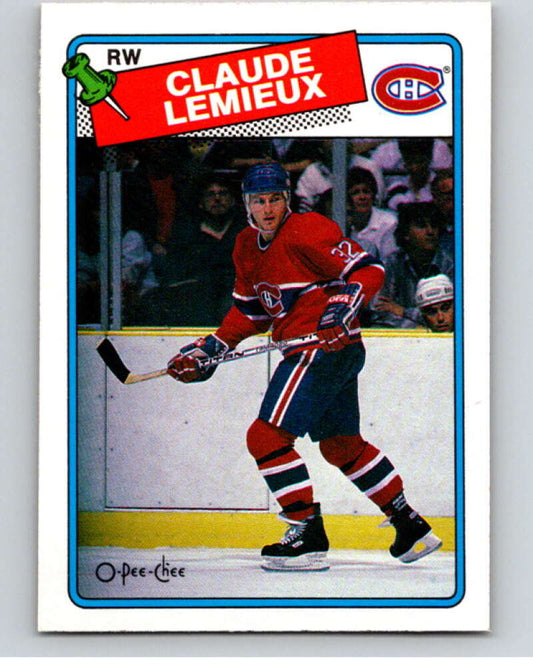 1988-89 O-Pee-Chee #227 Claude Lemieux  Montreal Canadiens  V53711 Image 1