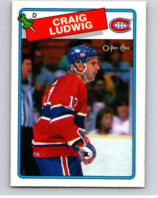 1988-89 O-Pee-Chee #230 Craig Ludwig  Montreal Canadiens  V53715 Image 1