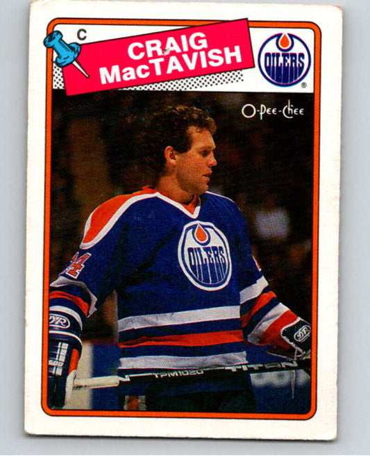 1988-89 O-Pee-Chee #232 Craig MacTavish  Edmonton Oilers  V53719 Image 1