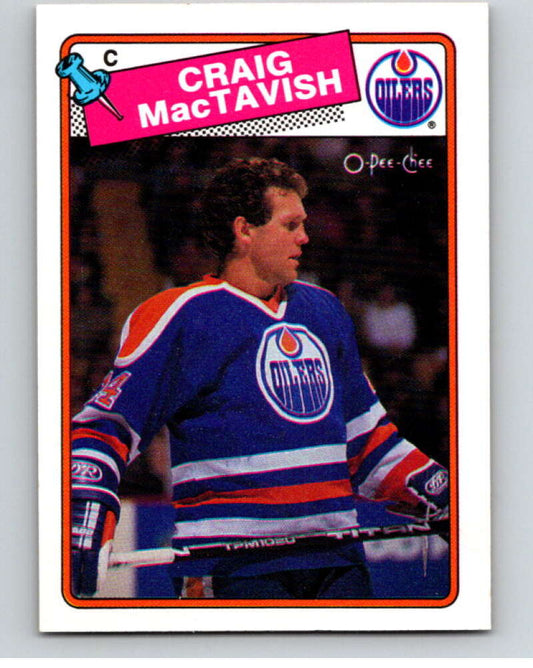 1988-89 O-Pee-Chee #232 Craig MacTavish  Edmonton Oilers  V53720 Image 1