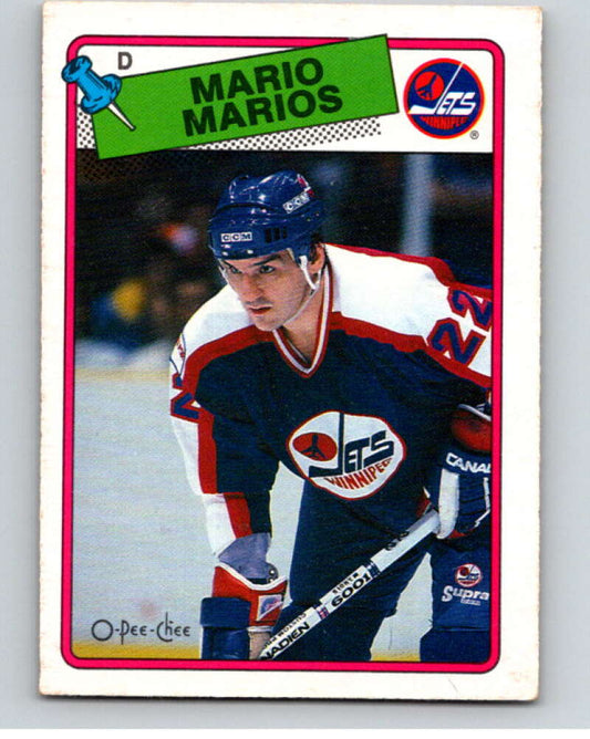 1988-89 O-Pee-Chee #233 Mario Marois UER  Winnipeg Jets  V53722 Image 1