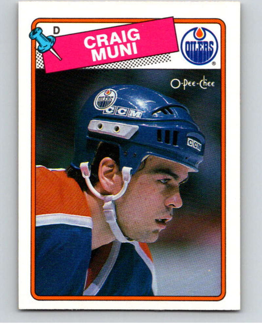 1988-89 O-Pee-Chee #236 Craig Muni  Edmonton Oilers  V53730 Image 1